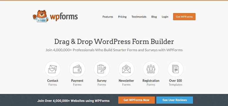 wpforms - IsItWP - Detector gratuito de temas de WordPress wpforms contact form builder