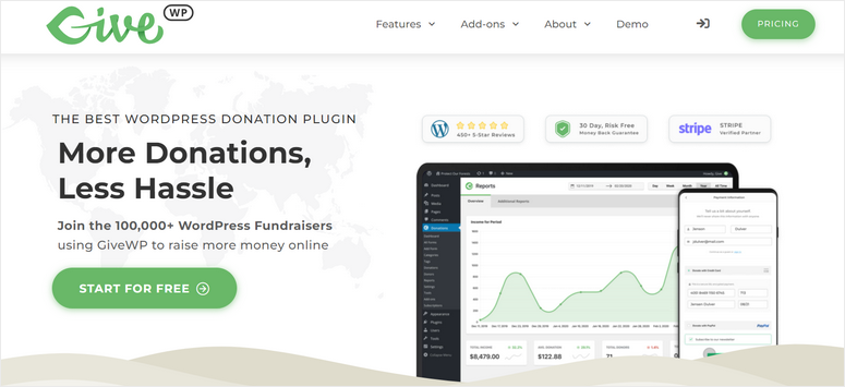 givewp - IsItWP - Detector gratuito de temas de WordPress givewp