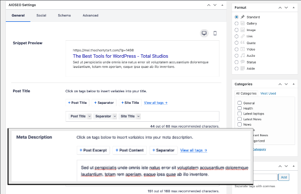 aioseo post settings - IsItWP - Détecteur de thèmes WordPress gratuit aioseo post settings