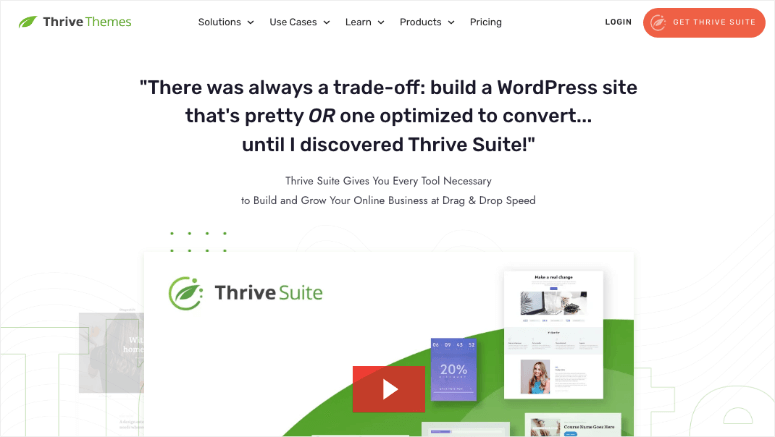 Thrive Suite - IsItWP - Free WordPress Theme Detector Thrive Suite