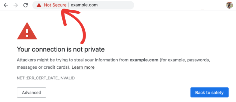 site-is-not-secure-warning - IsItWP - Free WordPress Theme Detector site-is-not-secure-warning